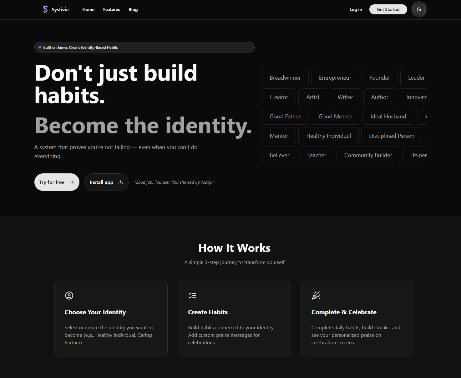 Systivia landing page