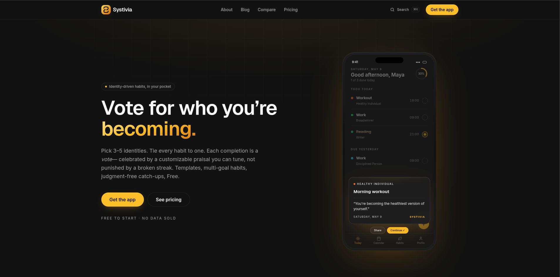 Systivia landing page